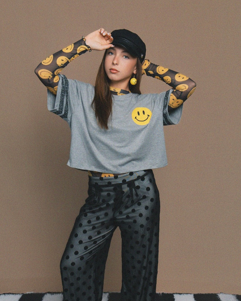 Smiles for Miles Oversized Boxy Crop Tee