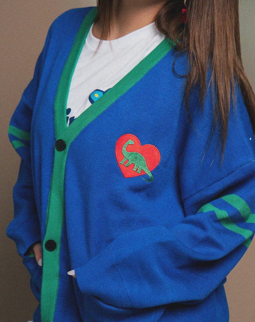 Dinosaur Extinction Varsity Cardigan