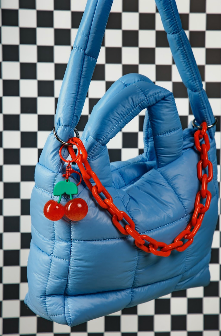 Very Cherry Shoulder Bag in Sky Blue
