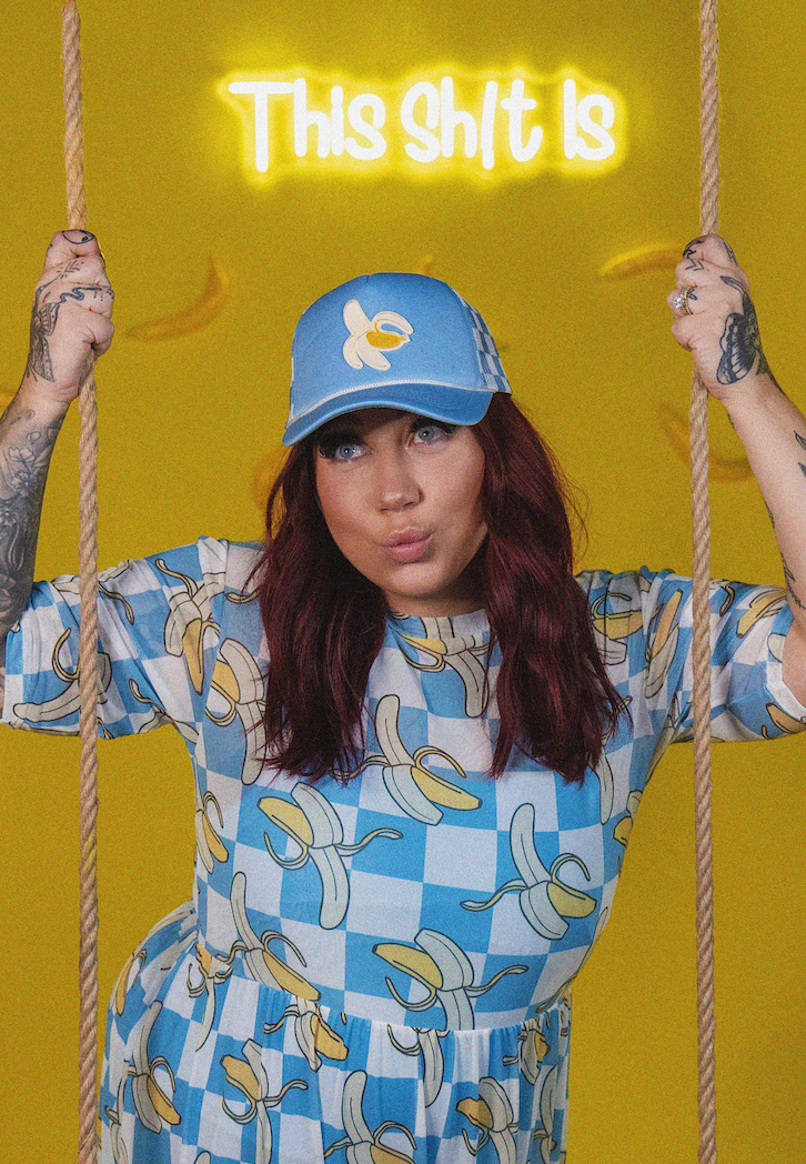 Bananas Over You Mesh Dress Set - with Cami and Bike Short