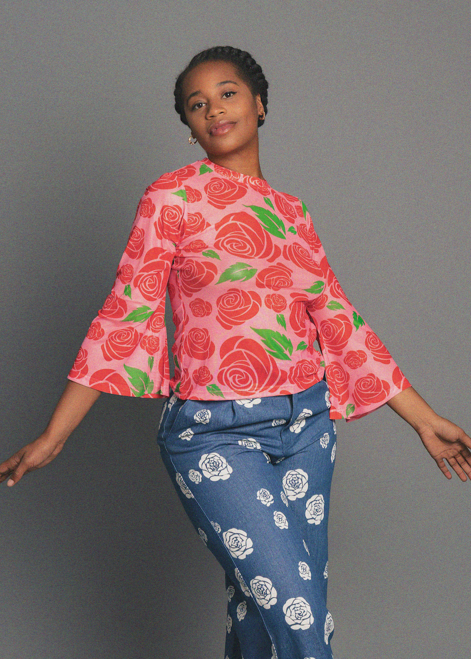 Thorn in my Side Bell Sleeve Mesh Top