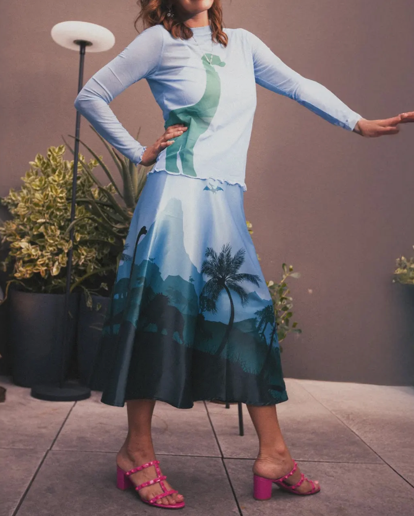 Land Before Time Dinosaur Landscape Skirt