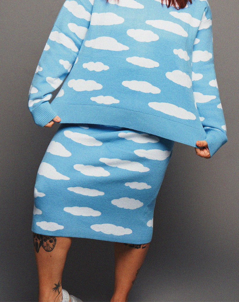 Silver Lining Sweater and Skirt Set