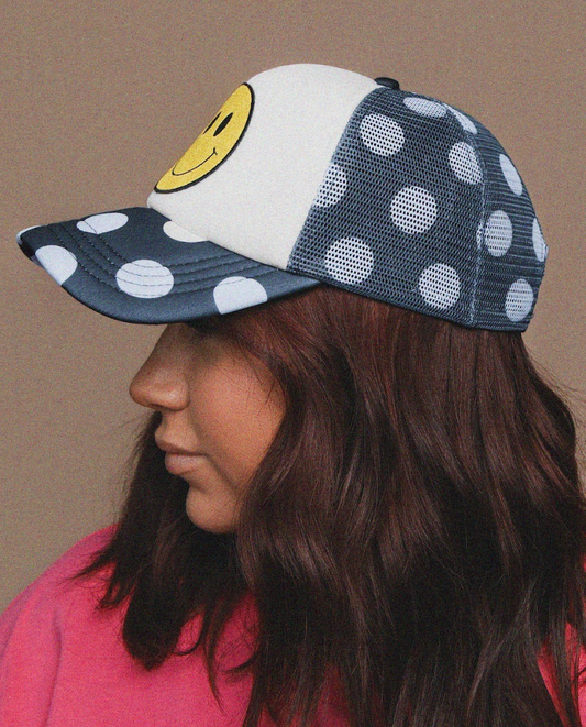 Polka Dot Smiles Trucker Hat