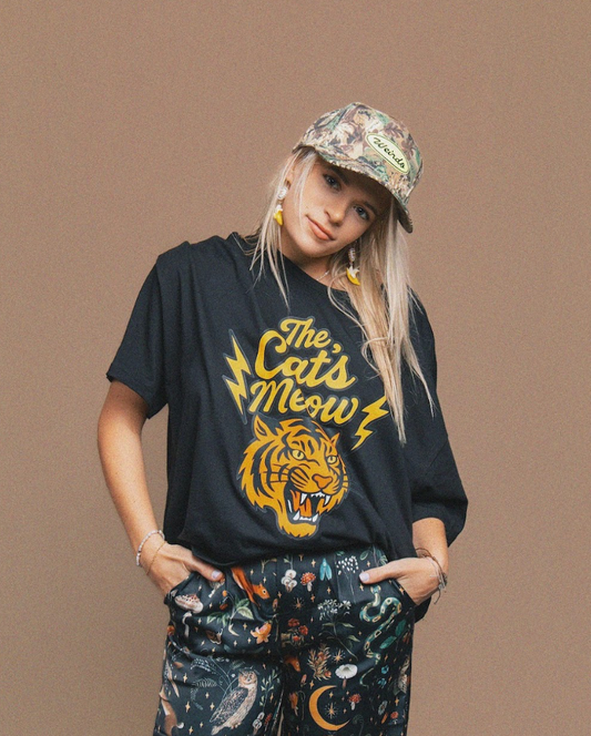 The Cat's Meow Oversized Boxy Crop Tee