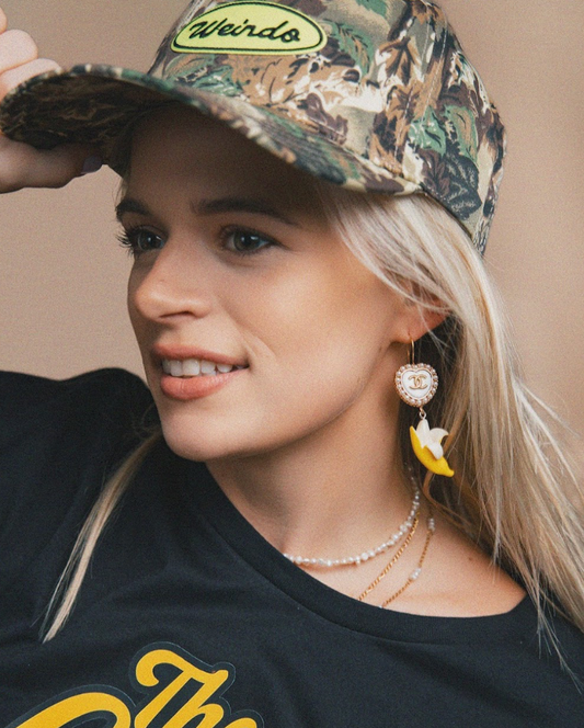 Weirdo Trucker Hat in Forest Camo