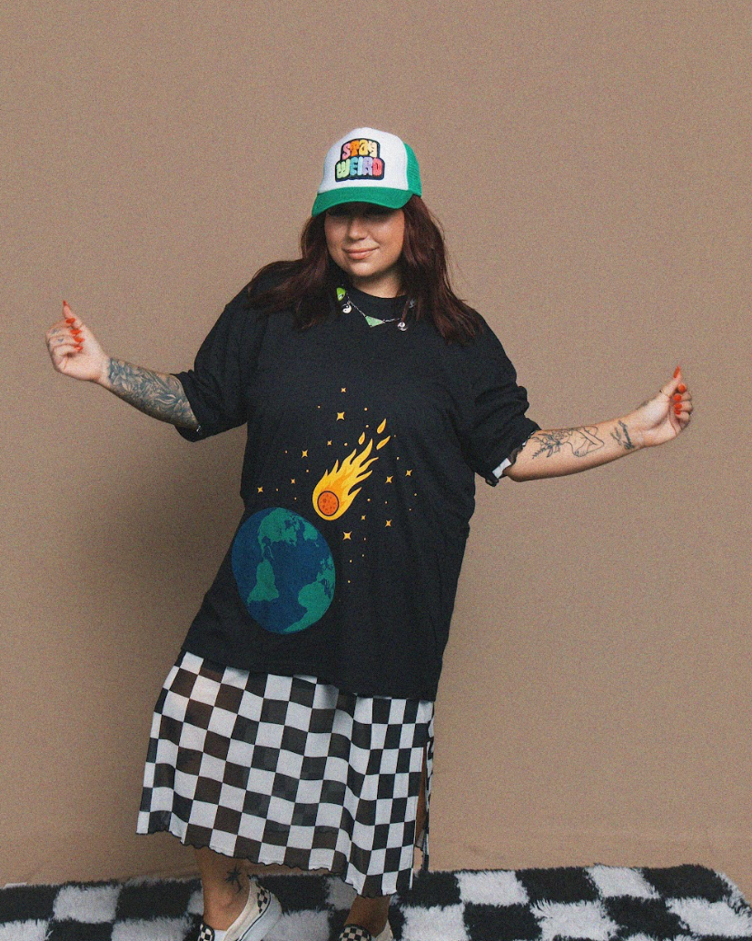 Stay Weird Rainbow Patch Trucker Hat