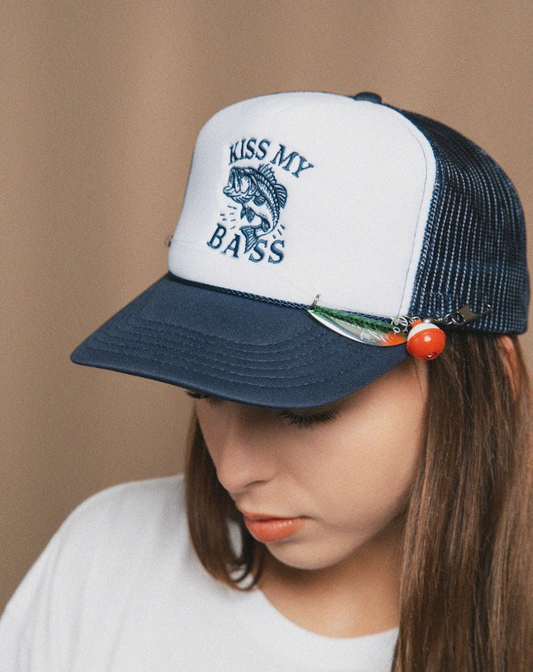 Kiss My Bass Embroidered Trucker Hat