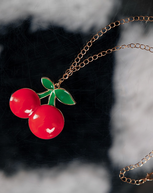 Double Trouble - Cherry Necklace