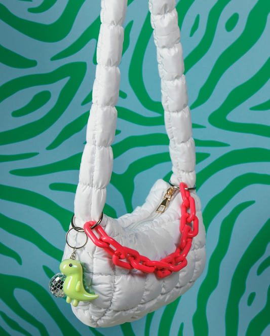 Disco Dino Mini Bag in White