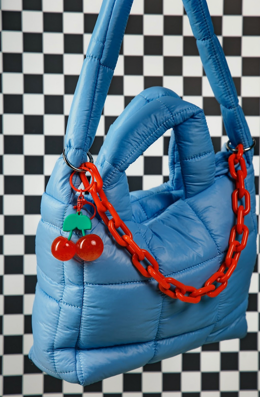 Very Cherry Shoulder Bag in Sky Blue