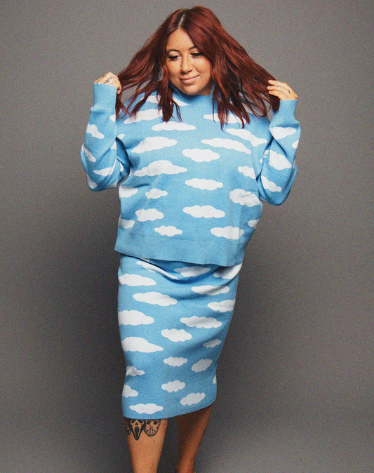 Silver Lining Sweater and Skirt Set