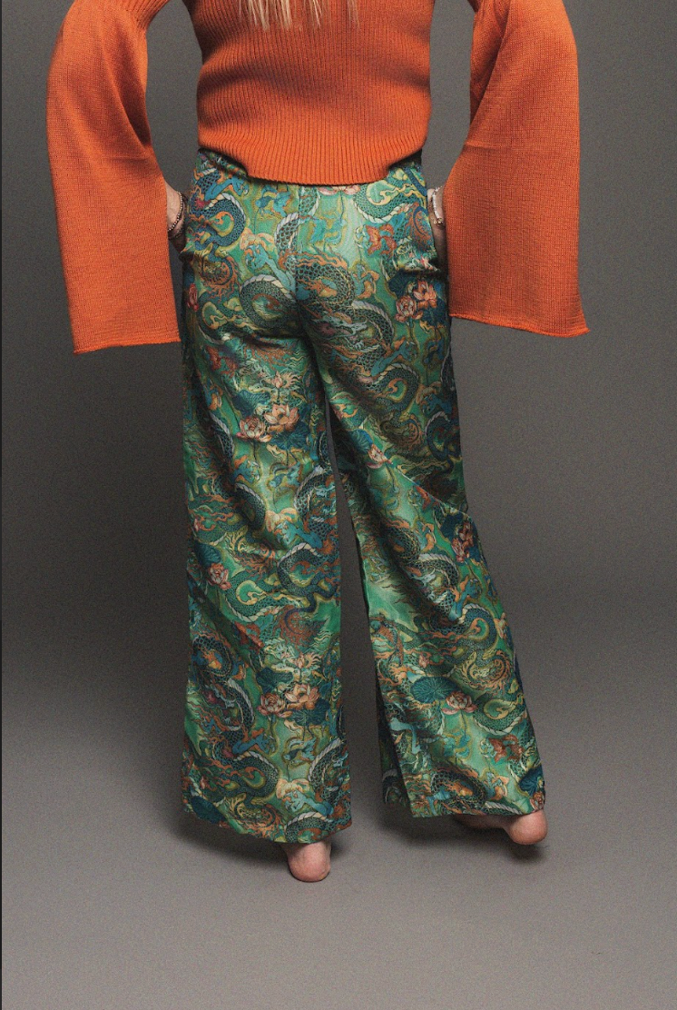 Mother of Dragons Jacquard Wide Leg Trousers