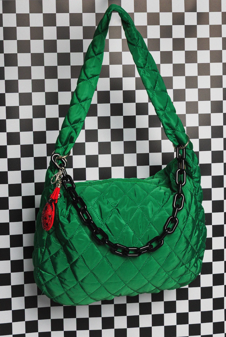 Garden Party Bag in kelly green
