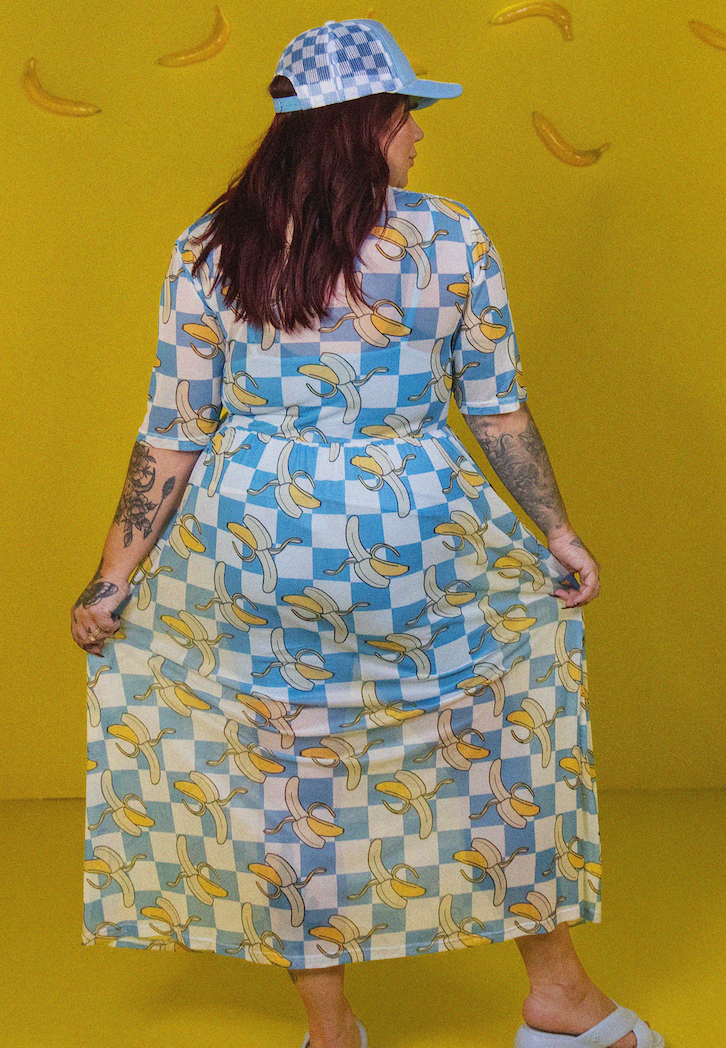 Bananas Over You Mesh Dress Set - with Cami and Bike Short