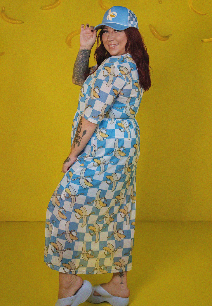 Bananas Over You Mesh Dress Set - with Cami and Bike Short