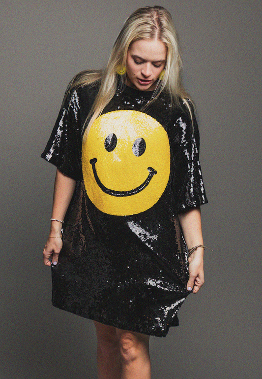 Major Mood Sequin Smiles in Black