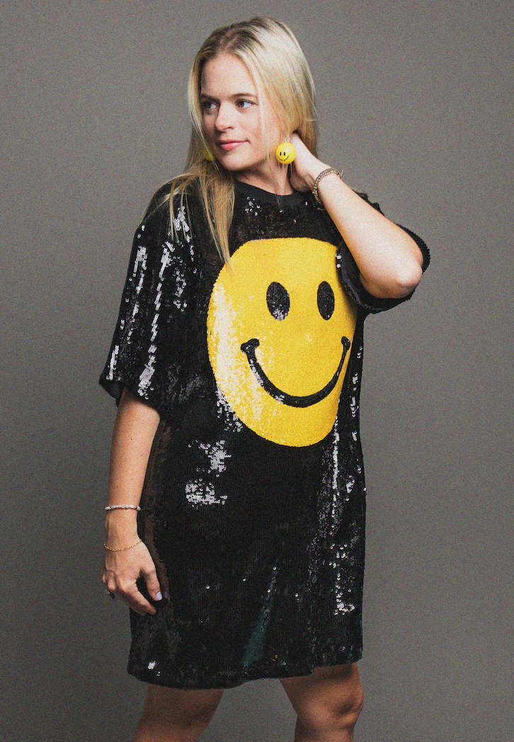 Major Mood Sequin Smiles in Black