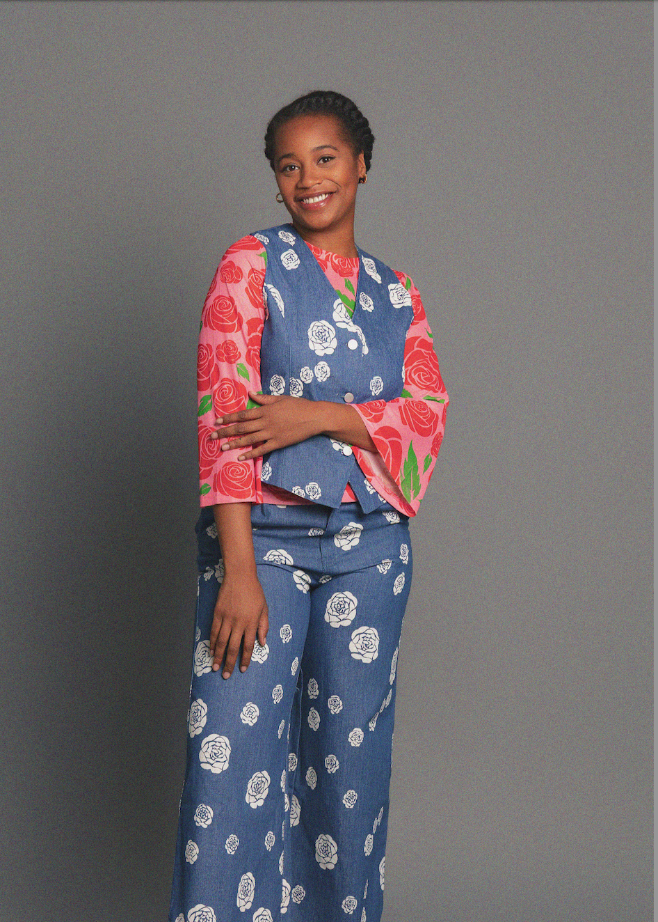 Wild Rose Tailored Denim Vest
