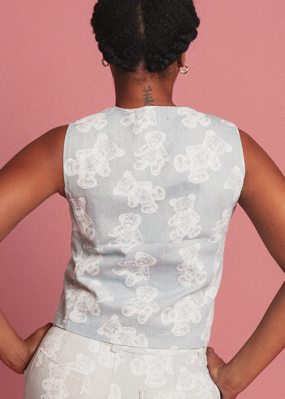 Cuddle Club Tailored Denim Vest