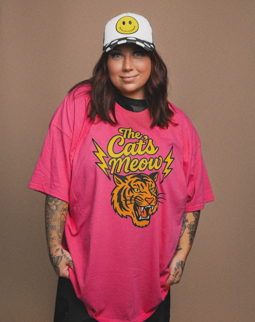 The Cat's Meow Oversized Graphic Tee