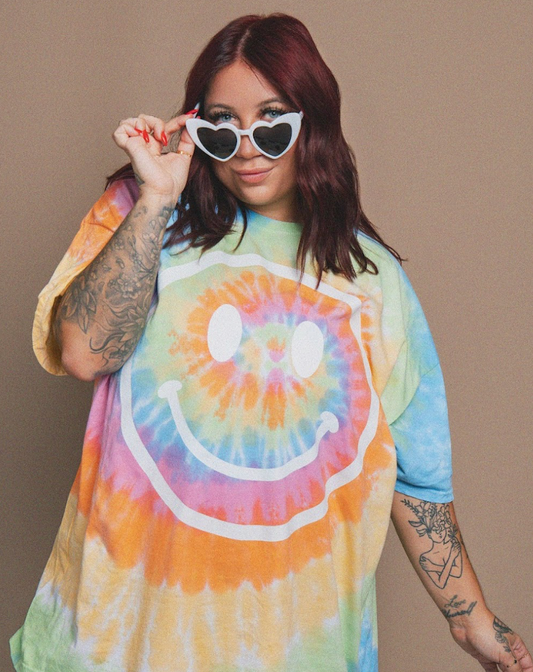 Groovy Grin  Oversized Graphic Tee