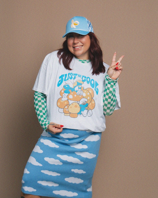 Smurfy Oversized Graphic Tee