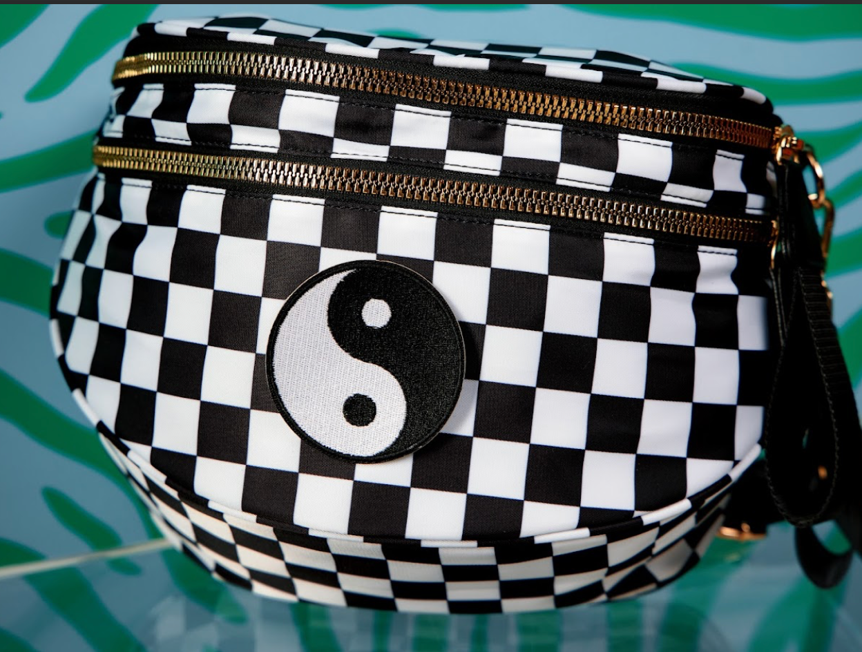 Checkered Past Crossbody Bag - Choose Your Embroidered Patch