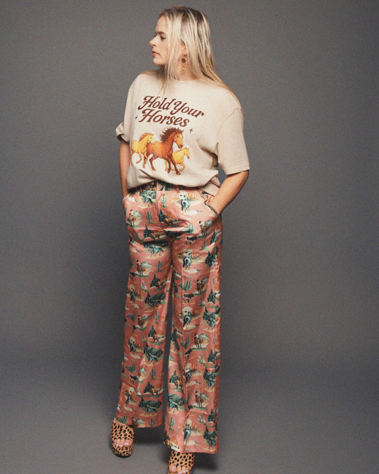 Hold Your Horses Oversized Graphic Tee