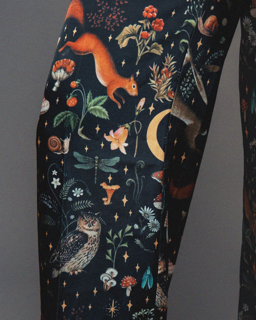 Magical Forest Friends Satin Trouser