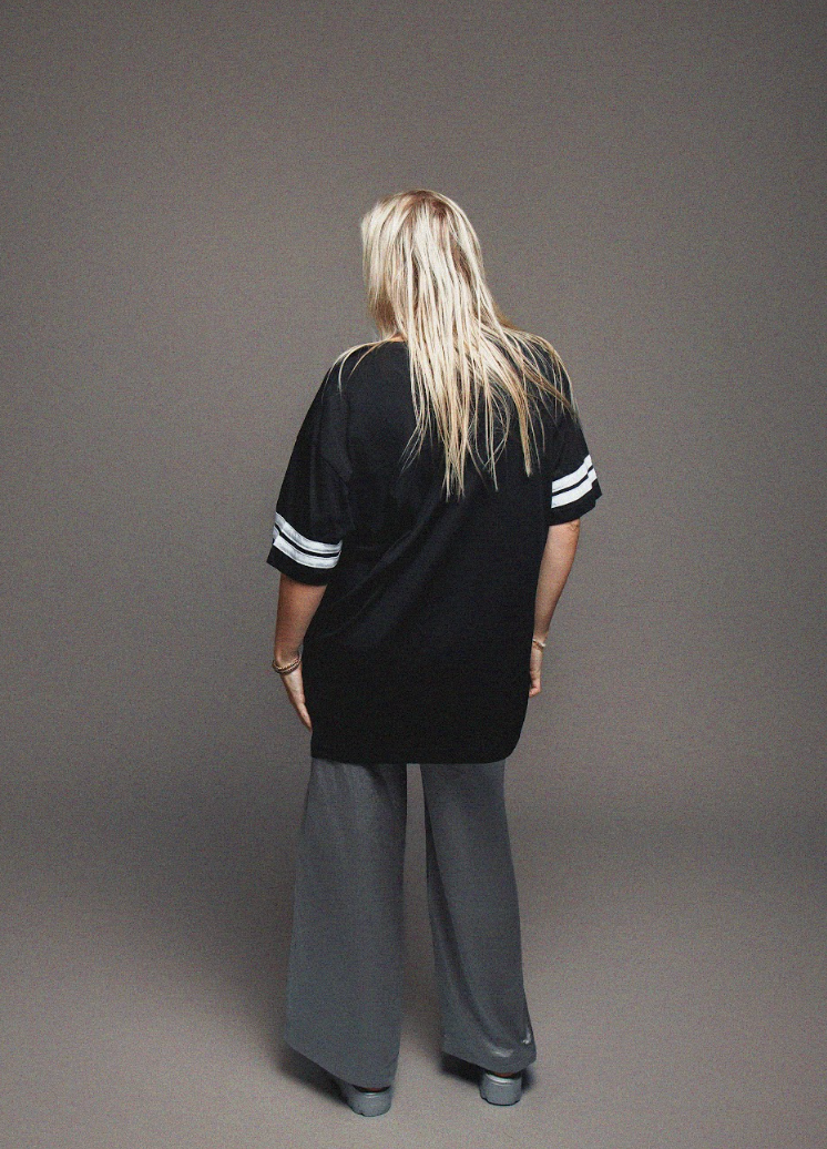 Hot Mess Tee Varsity Oversized Graphic Tee