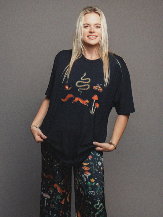 Magical Forest Friends Oversized Graphic Tee