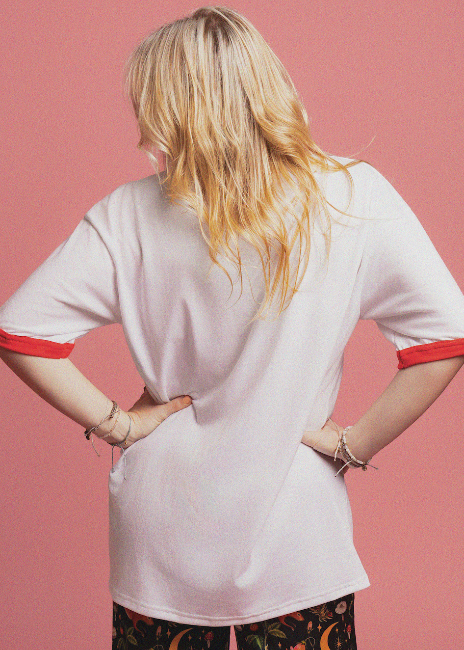 Stay Cute Oversized Graphic Ringer Tee
